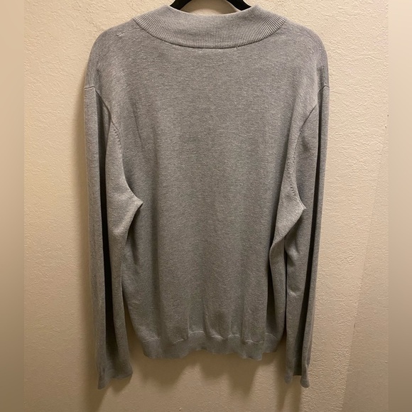 J. McLaughlin Grey Men's Quarter Zip Knit Sweater Size L - Picture 7 of 9